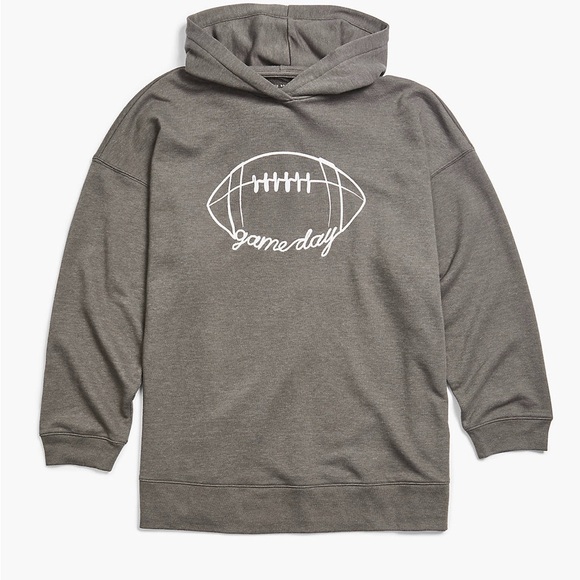 Lane Bryant Tops - Lane‎ Bryant Women’s 14/16 XL Game Day Hoodie Gray Football Embroidered Graphic